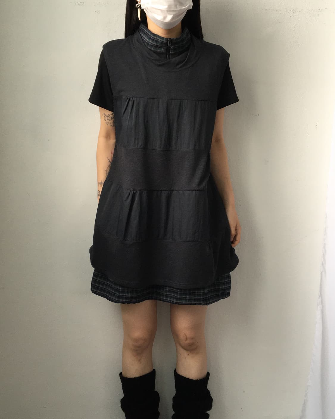 Layer pattern point sleeveless 상품이미지5