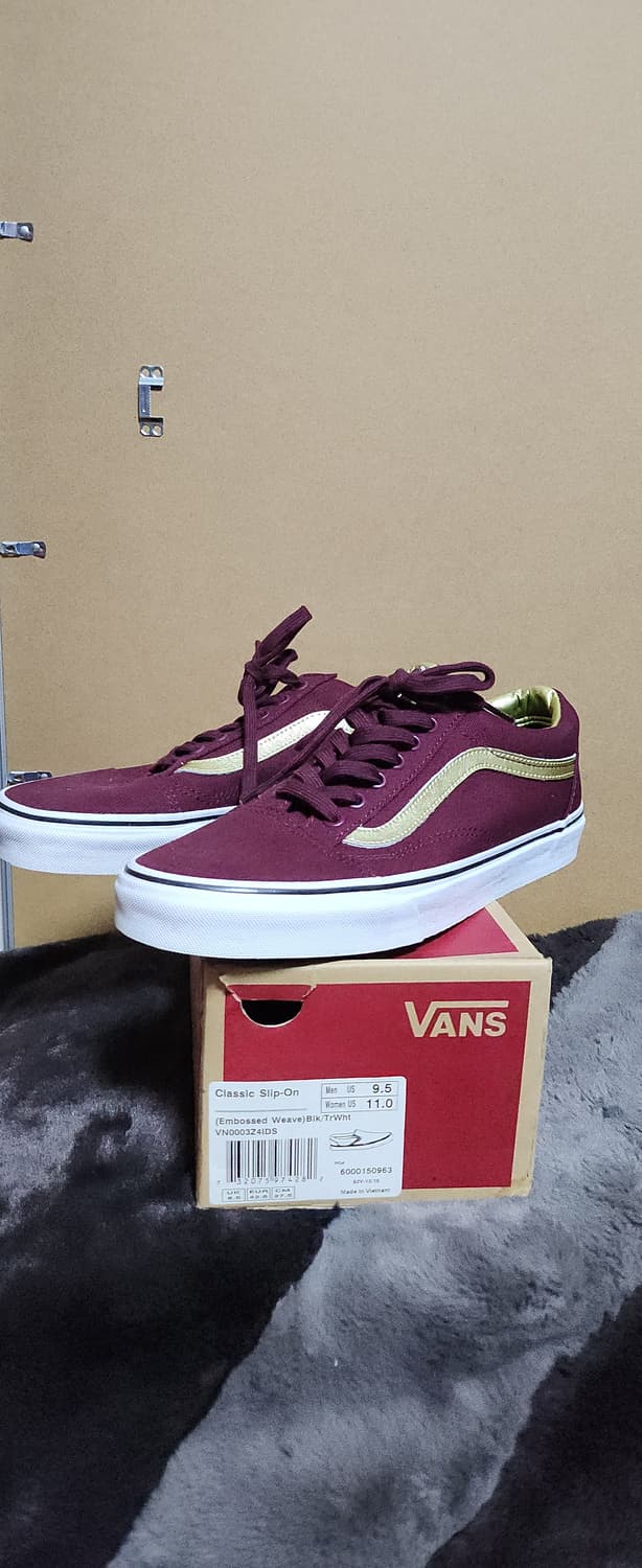 [275] 반스 50주년 한정판 어센틱 프로 버건디 골드 상품이미지1