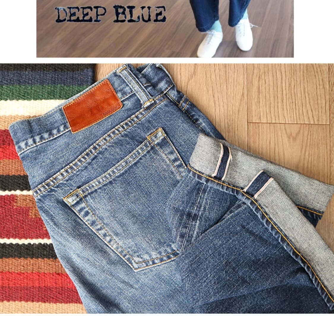 
일본판 deep blue 워싱가공 우먼 셀비지 데님  우먼프리 상품이미지1