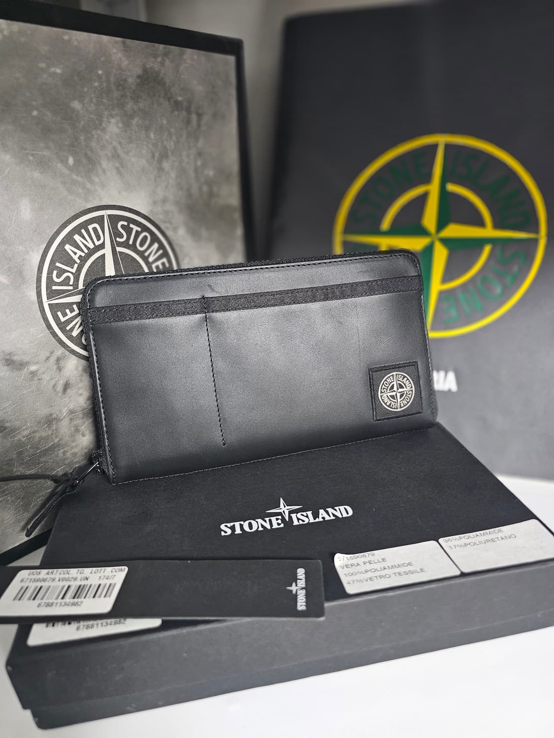 스톤아일랜드 리플렉티브 소가죽 장지갑 (새 상품) 상품이미지8