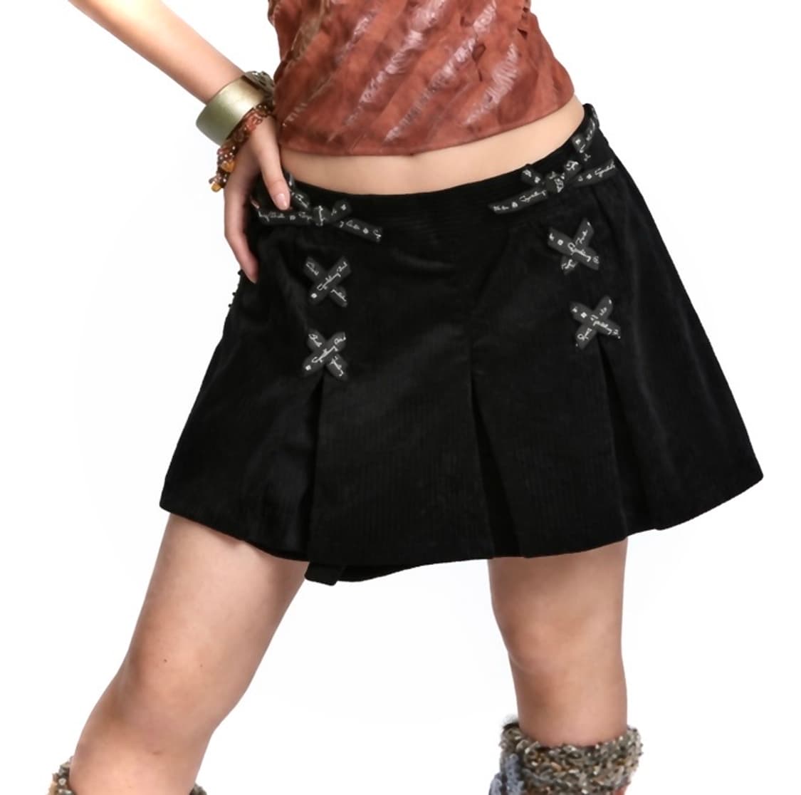 일본 락 시크 리본 스커트 상품이미지1