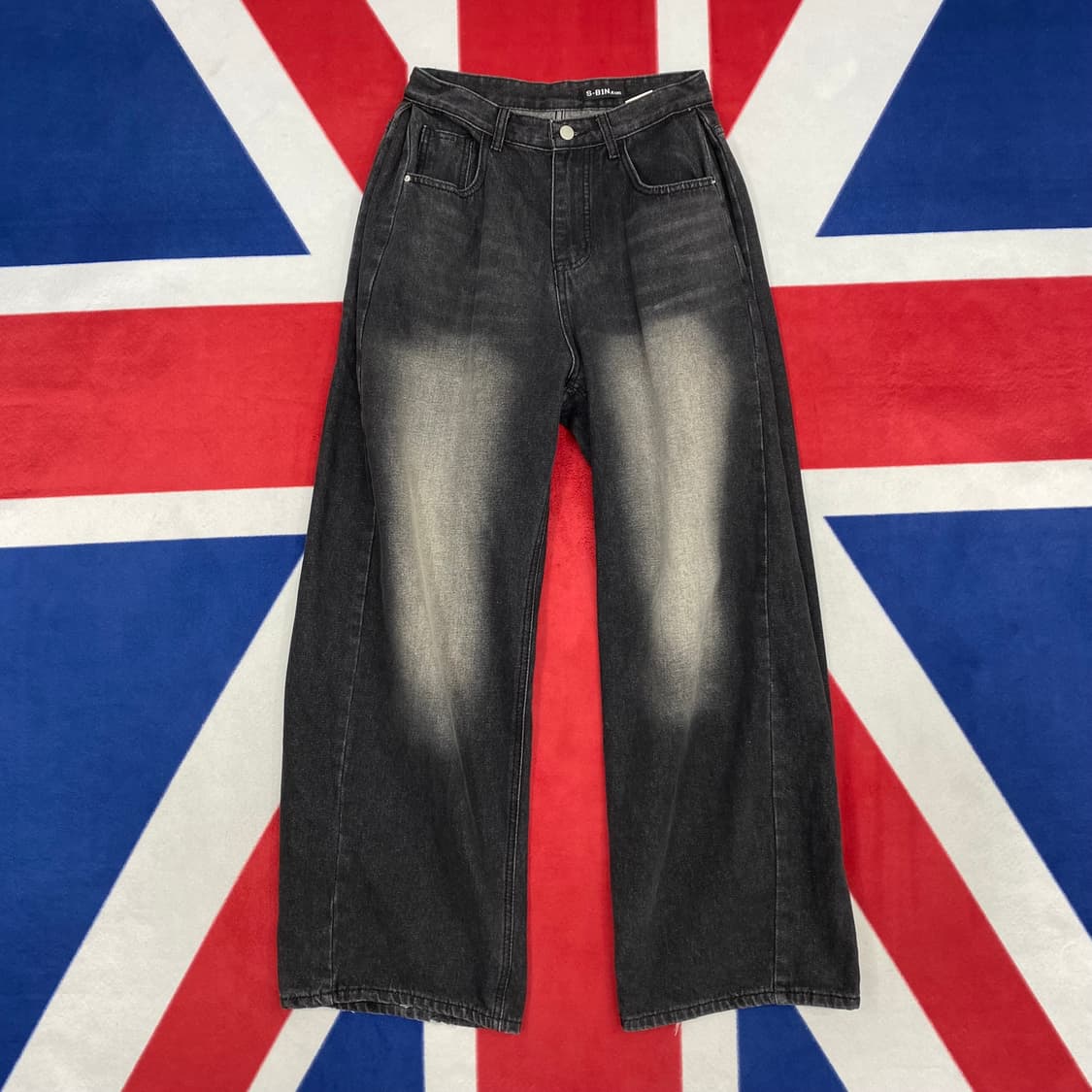 빈티지 흑청 워싱 벌룬팬츠 여성 M  상품이미지1