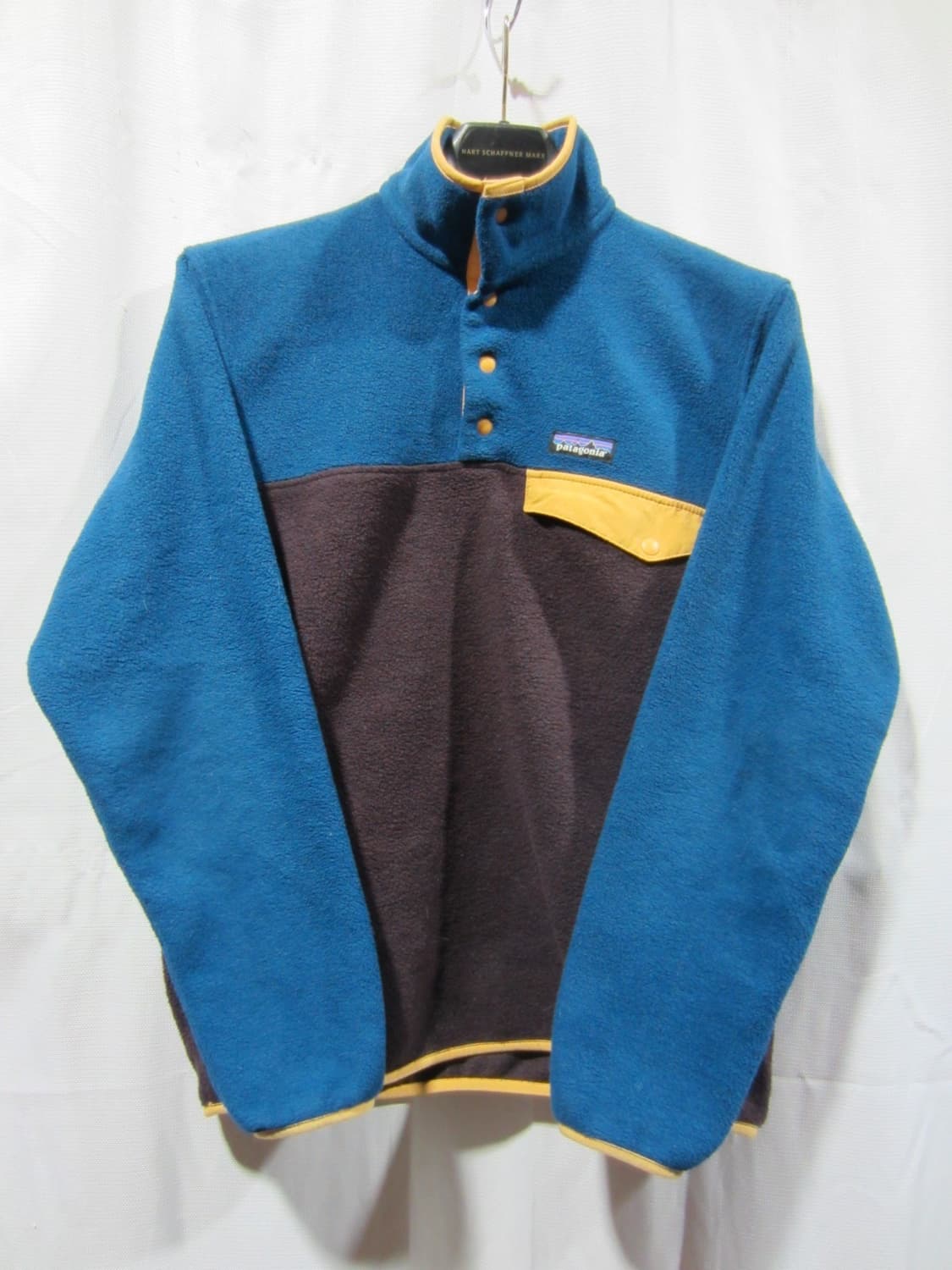 12FW 파타고니아 신칠라 스냅-T 플리스 블루 브라운 옐로우 투톤 상품이미지1