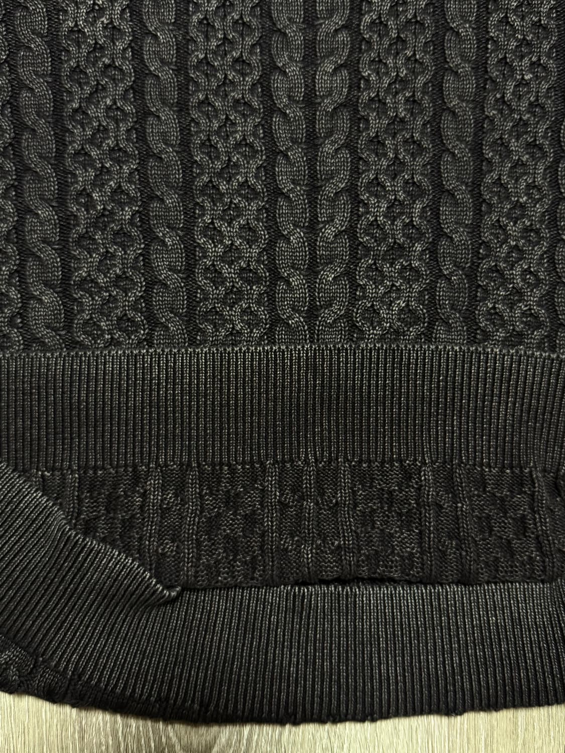 자라 워싱 케이블 니트 M 상품이미지3