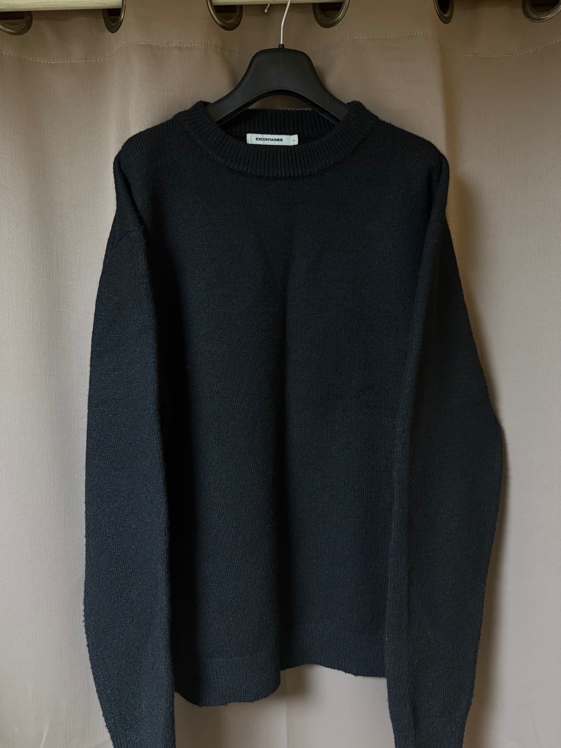 엑스컨테이너 미니멀 라운드 니트 L 상품이미지2