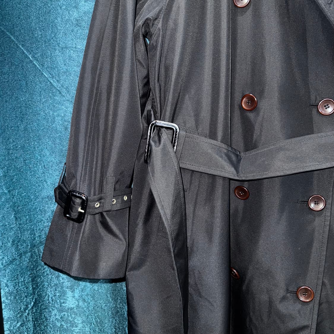 FAUNUS 블랙 롱 트렌치 코트 (L)  상품이미지3