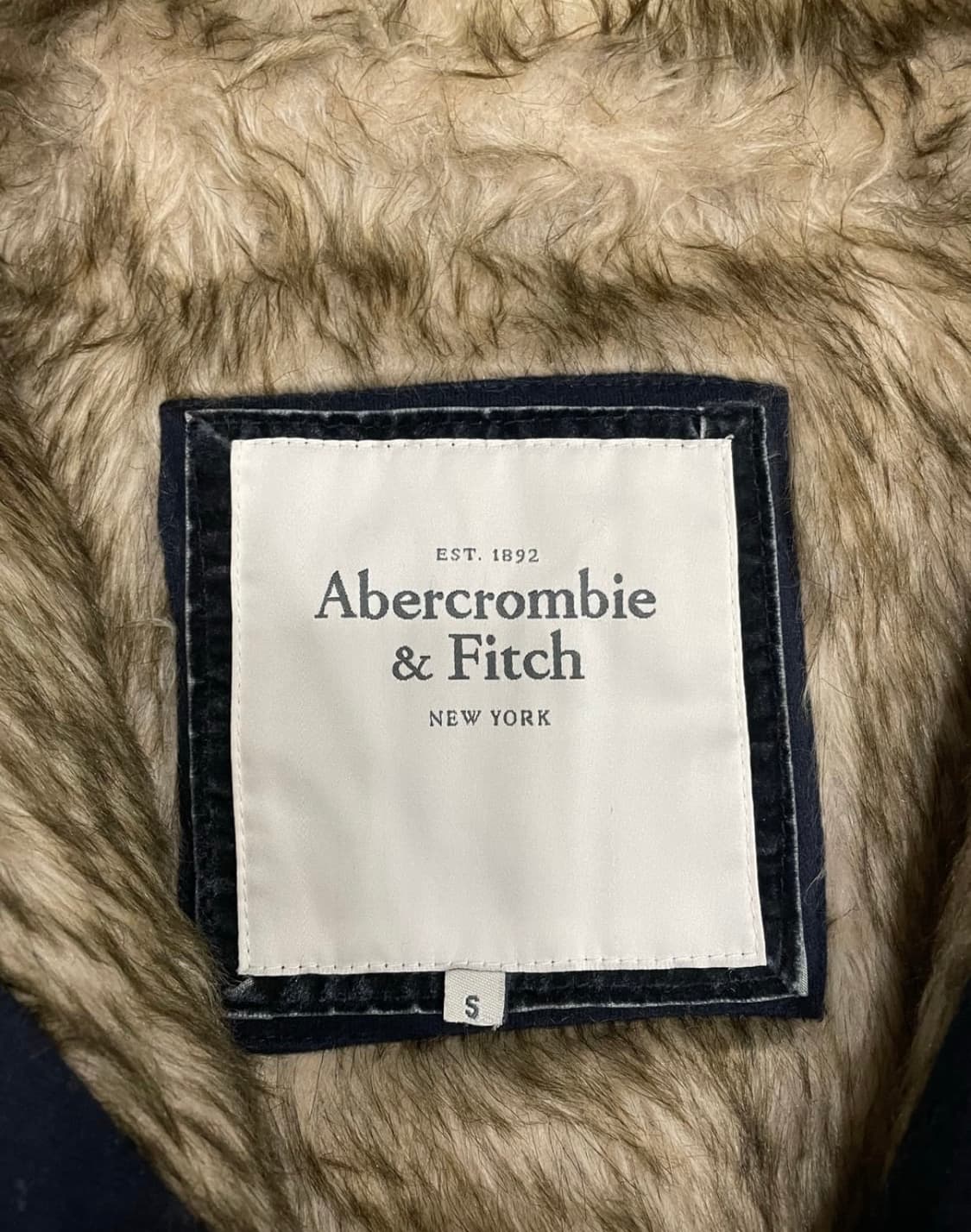 아베크롬비 울프죠 후드집업 퍼자켓 네이비 상품이미지7