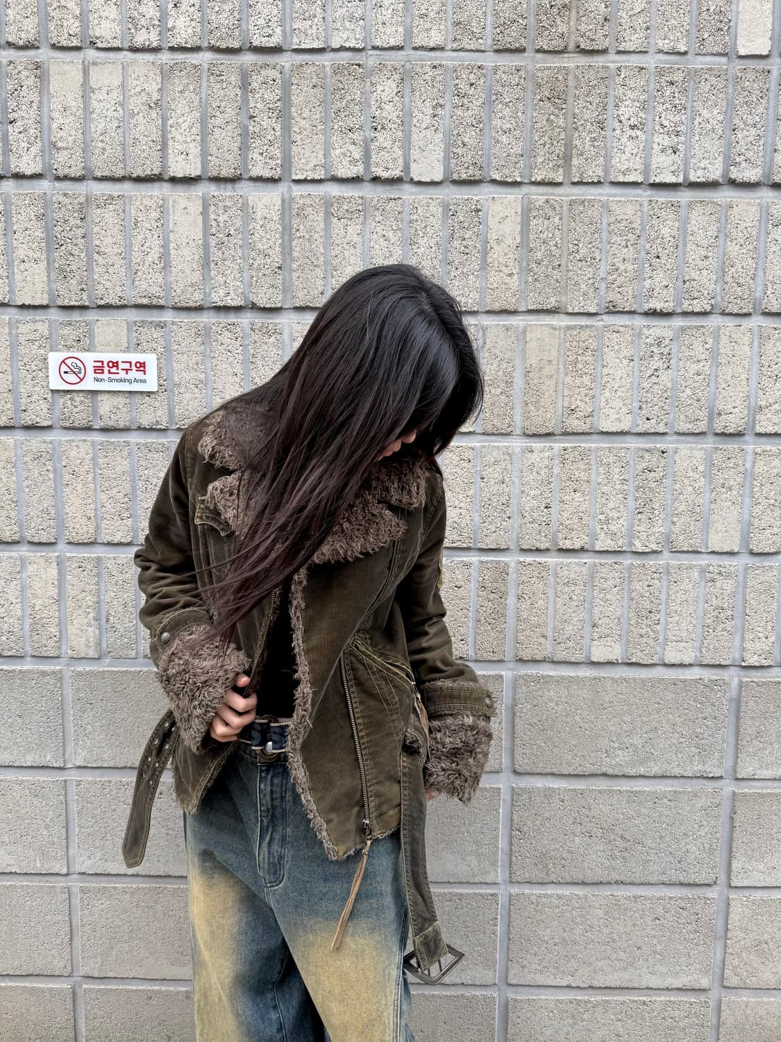 버카루 퍼 디테일 코듀로이 자켓 상품이미지1