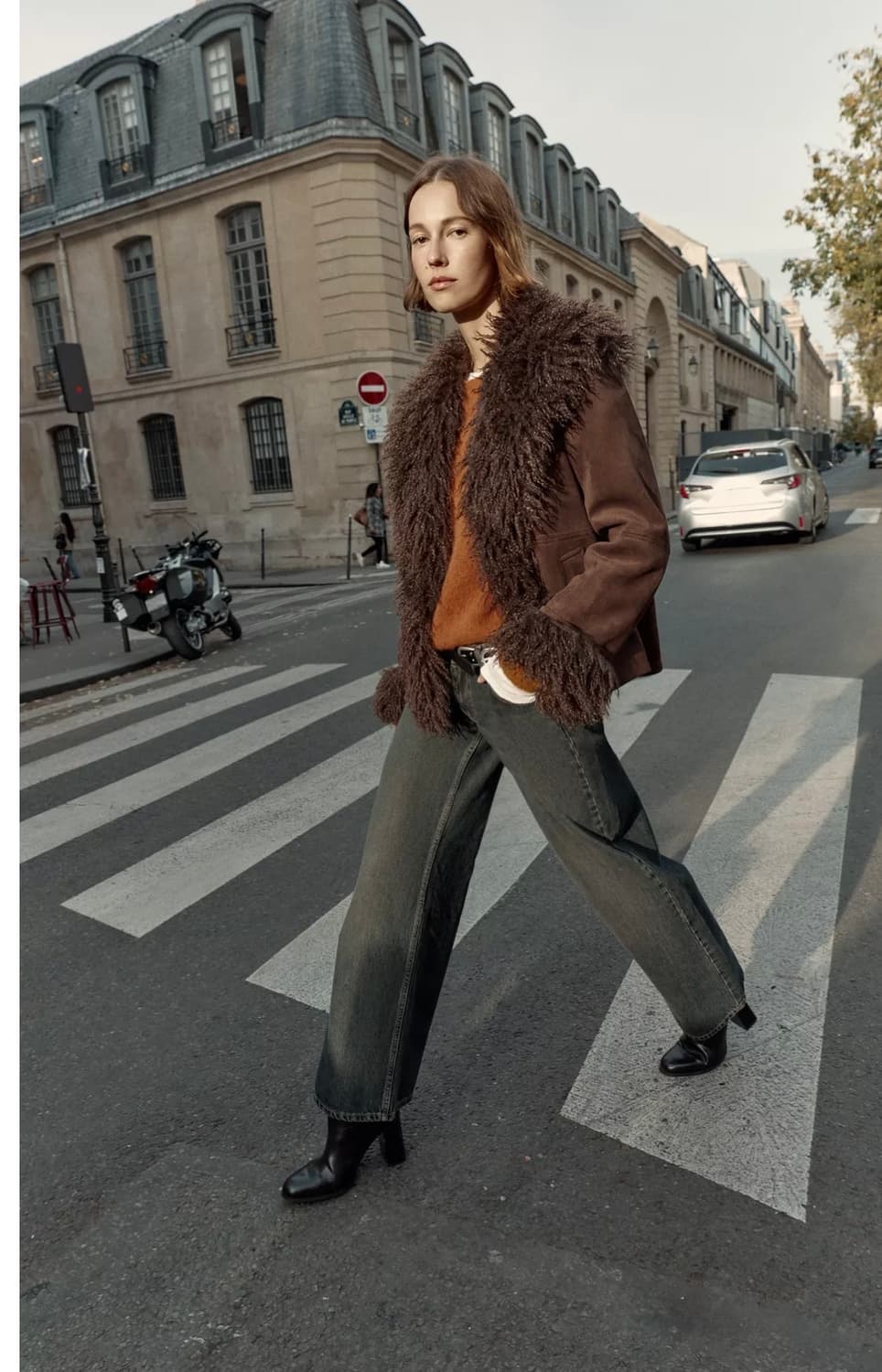 자라 퍼트리밍 무스탕 자켓 상품이미지2