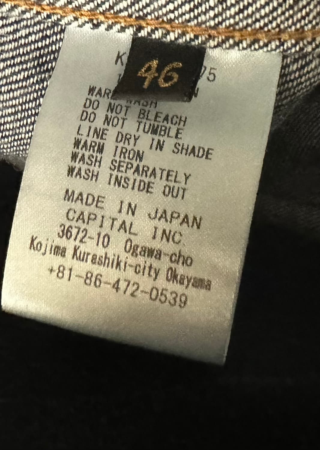 46) 캐피탈 썬더버드 데님자켓 인디고 상품이미지4