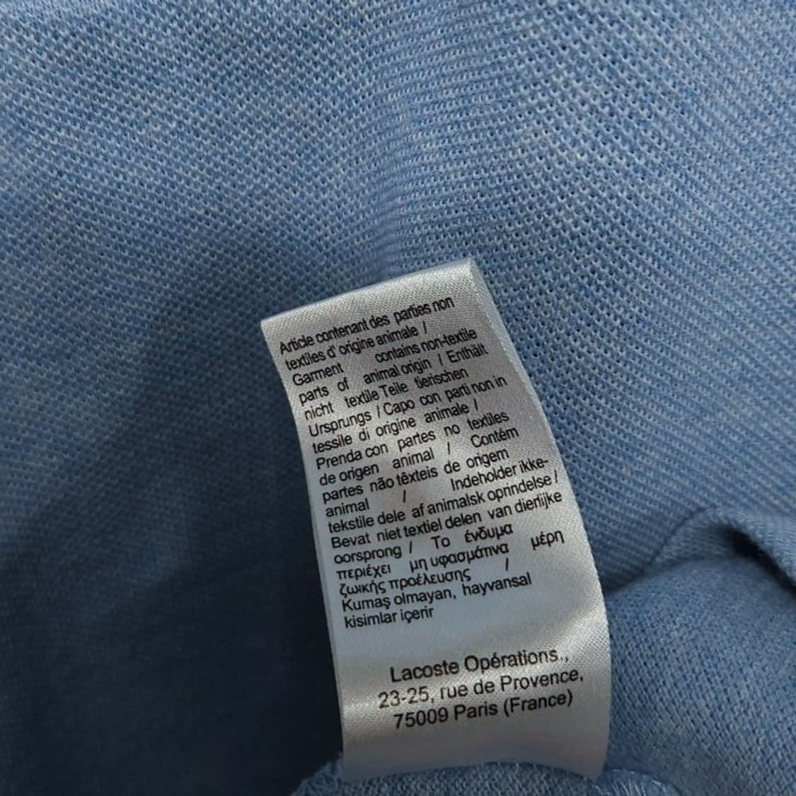 100 LACOSTE 라코스테 반팔 카라티 블루 상품이미지5