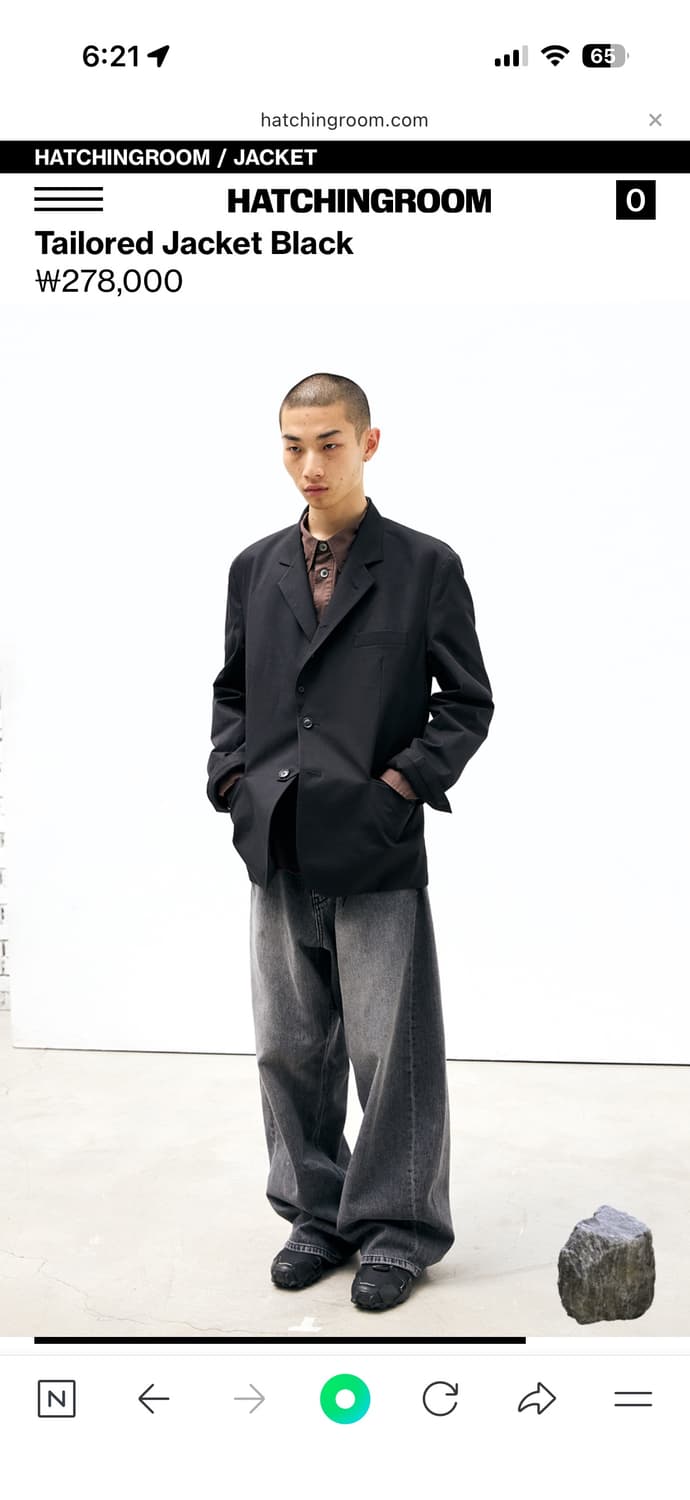 해칭룸 Tailored Jacket Black 상품이미지6