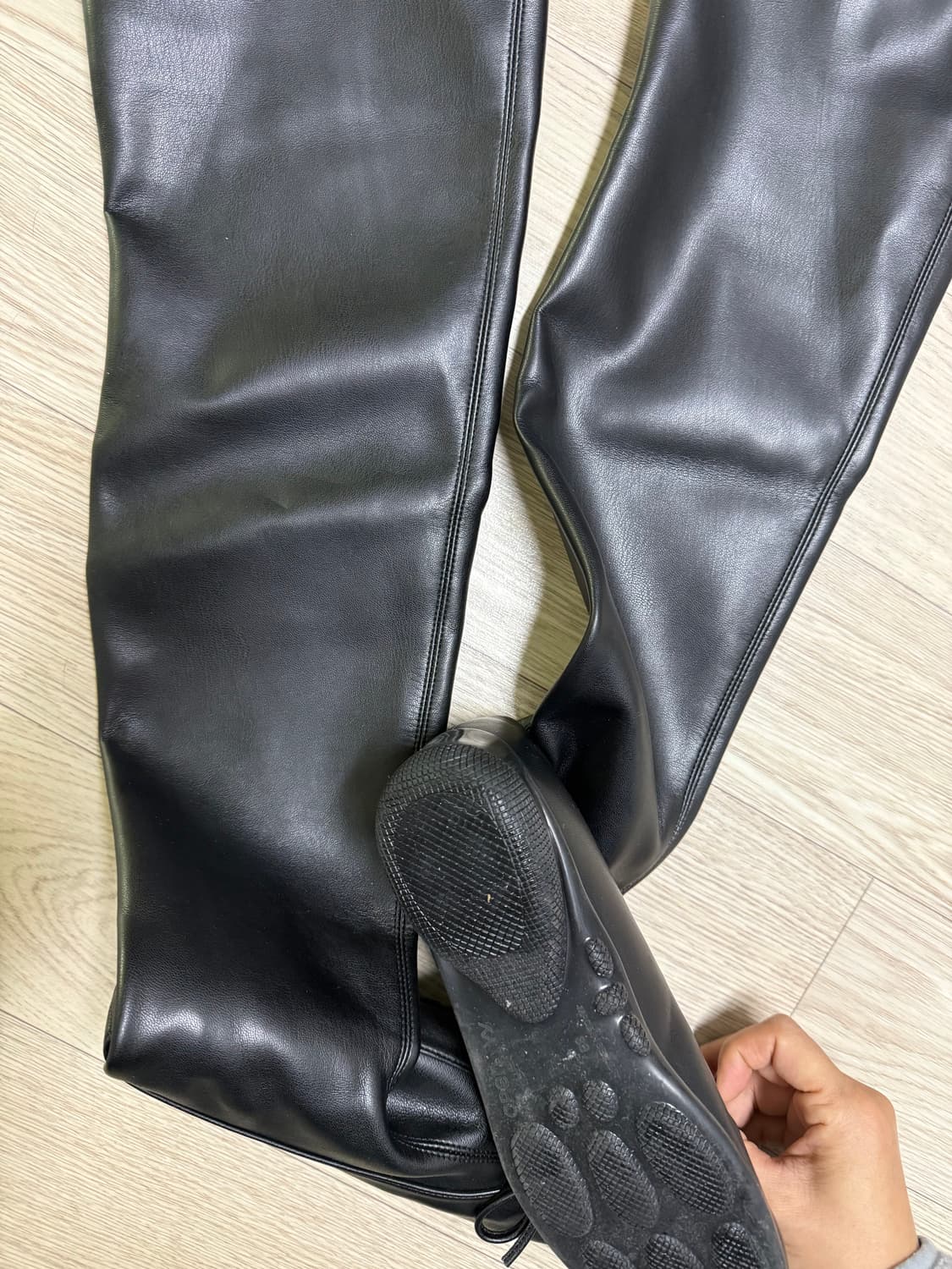 오픈와이와이 부츠 THIGH HIGH BALLET BOOTS, BLACK 상품이미지6