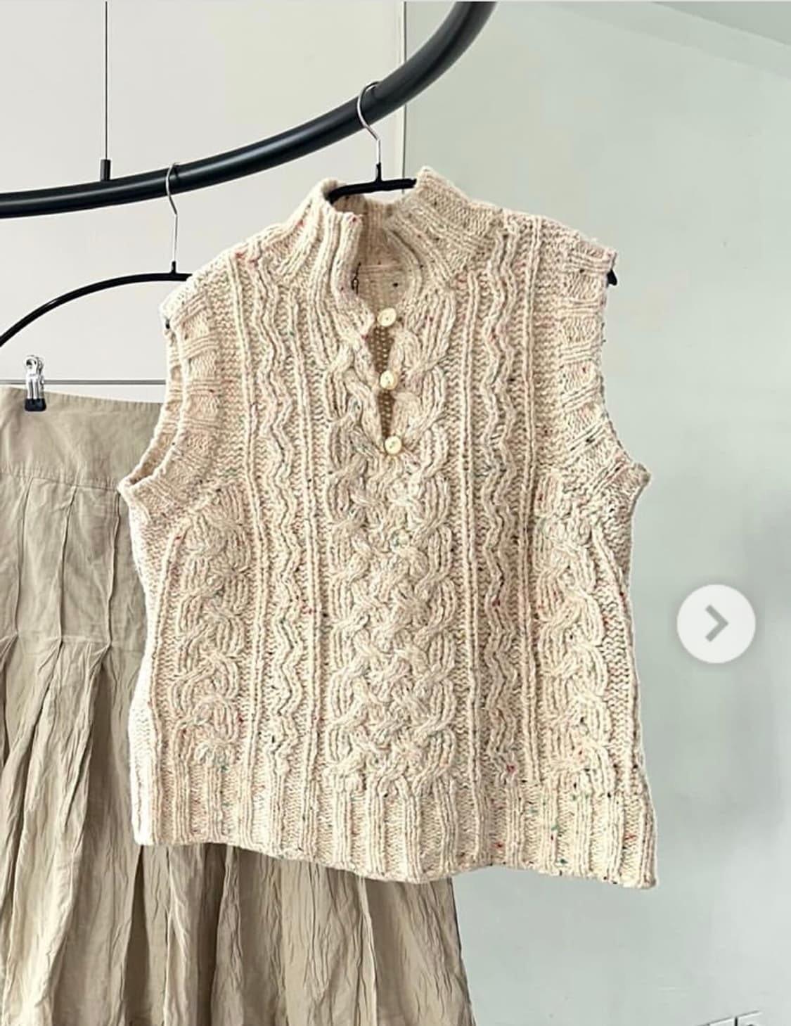 케이블 레이어드 조끼 상품이미지1