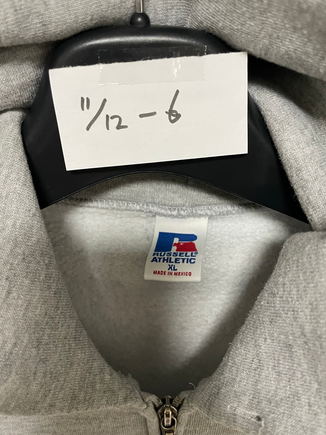 [D.O Vtg] 90s 러셀 50/50 후드 집업 그레이(XL) 상품이미지5