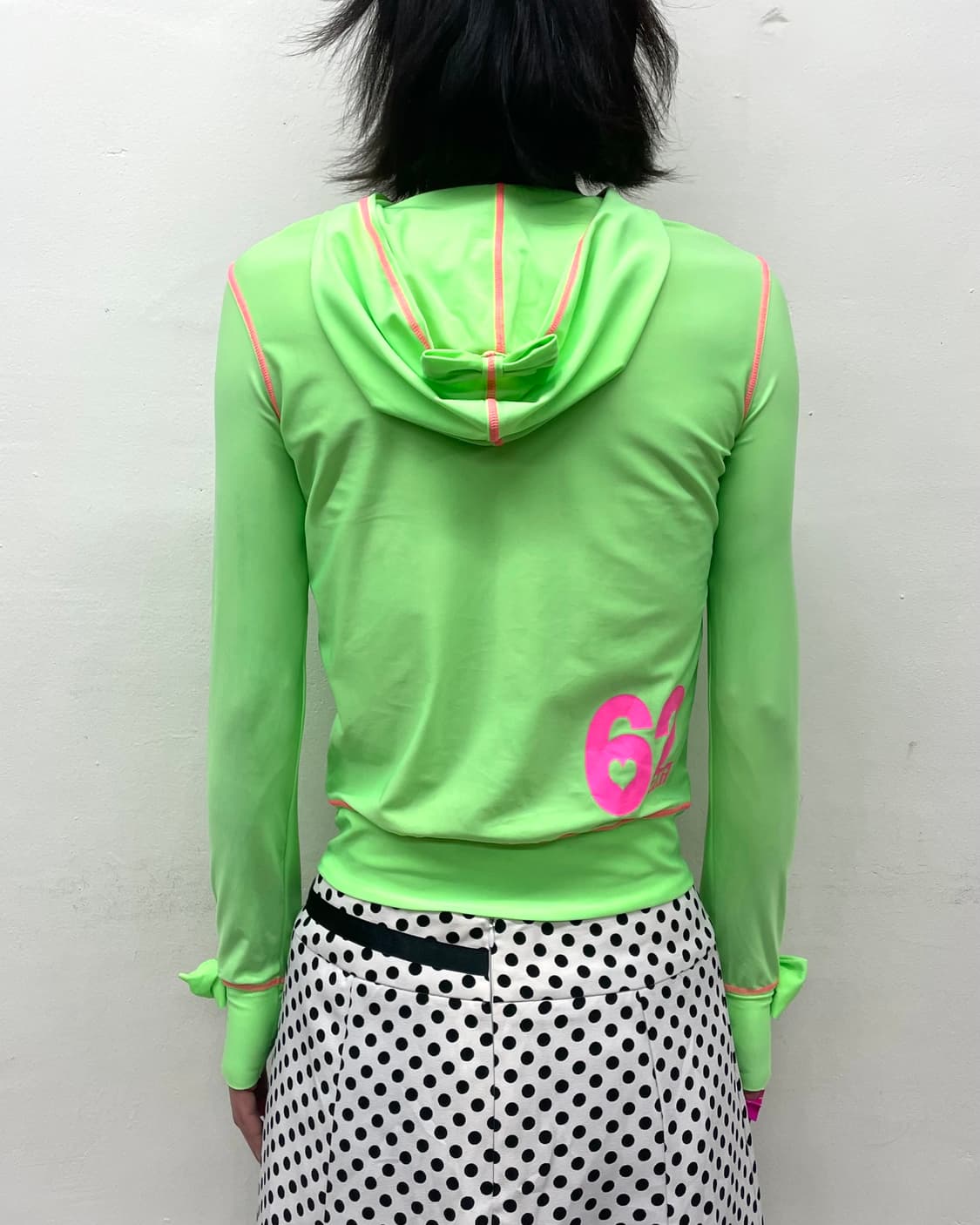  roni green ribbon lash guard hoodie 상품이미지2