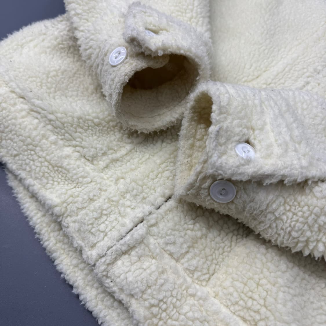 Lee x 빔즈(BEAMS) 아이보리컬러 쉐르파 91B 워크 자켓 상품이미지5