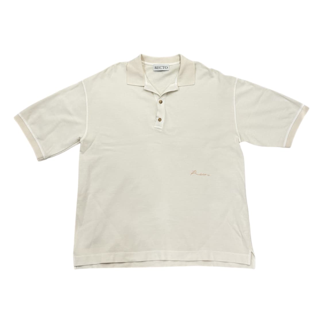 RECTO 렉토 피그먼트 폴로 카라티 크림 M 상품이미지1