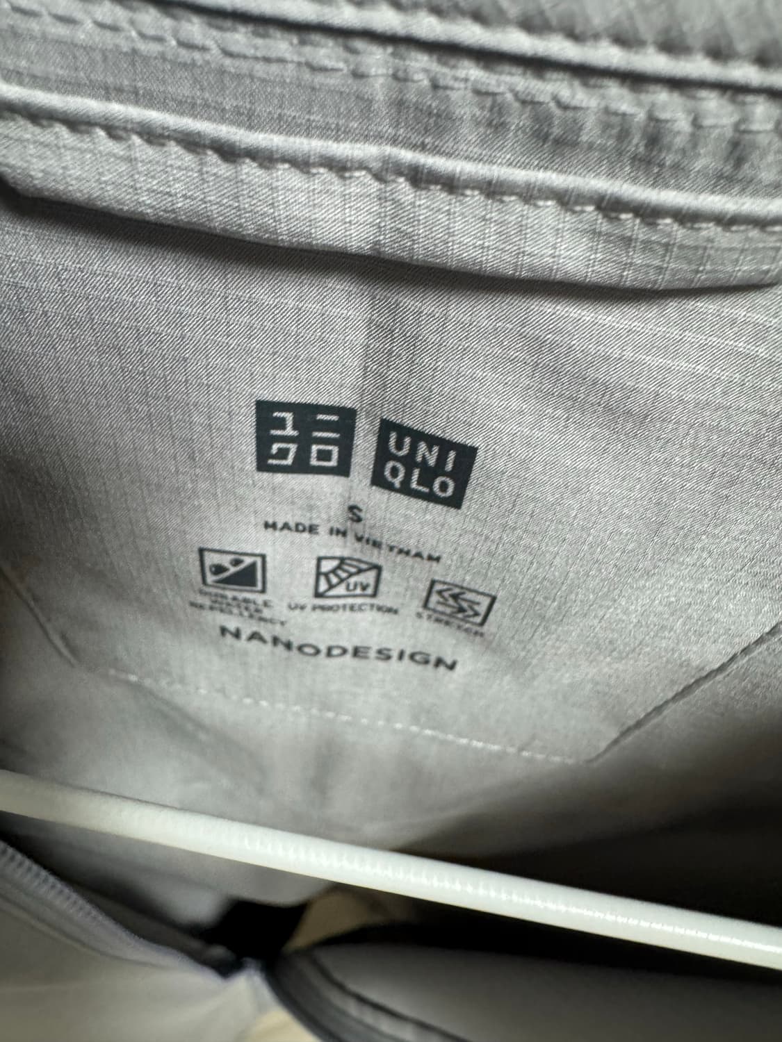 [S] 유니클로 포켓 더블 uv 파카 바람막이 그레이 상품이미지3