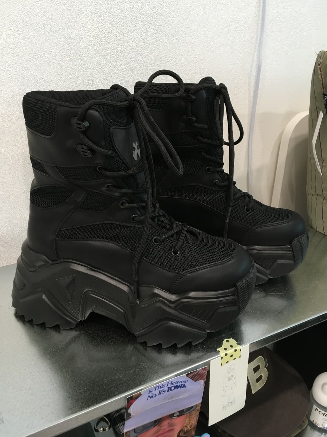 yeel PLATFORM BOOTS SNEAKERS BLACK 상품이미지6