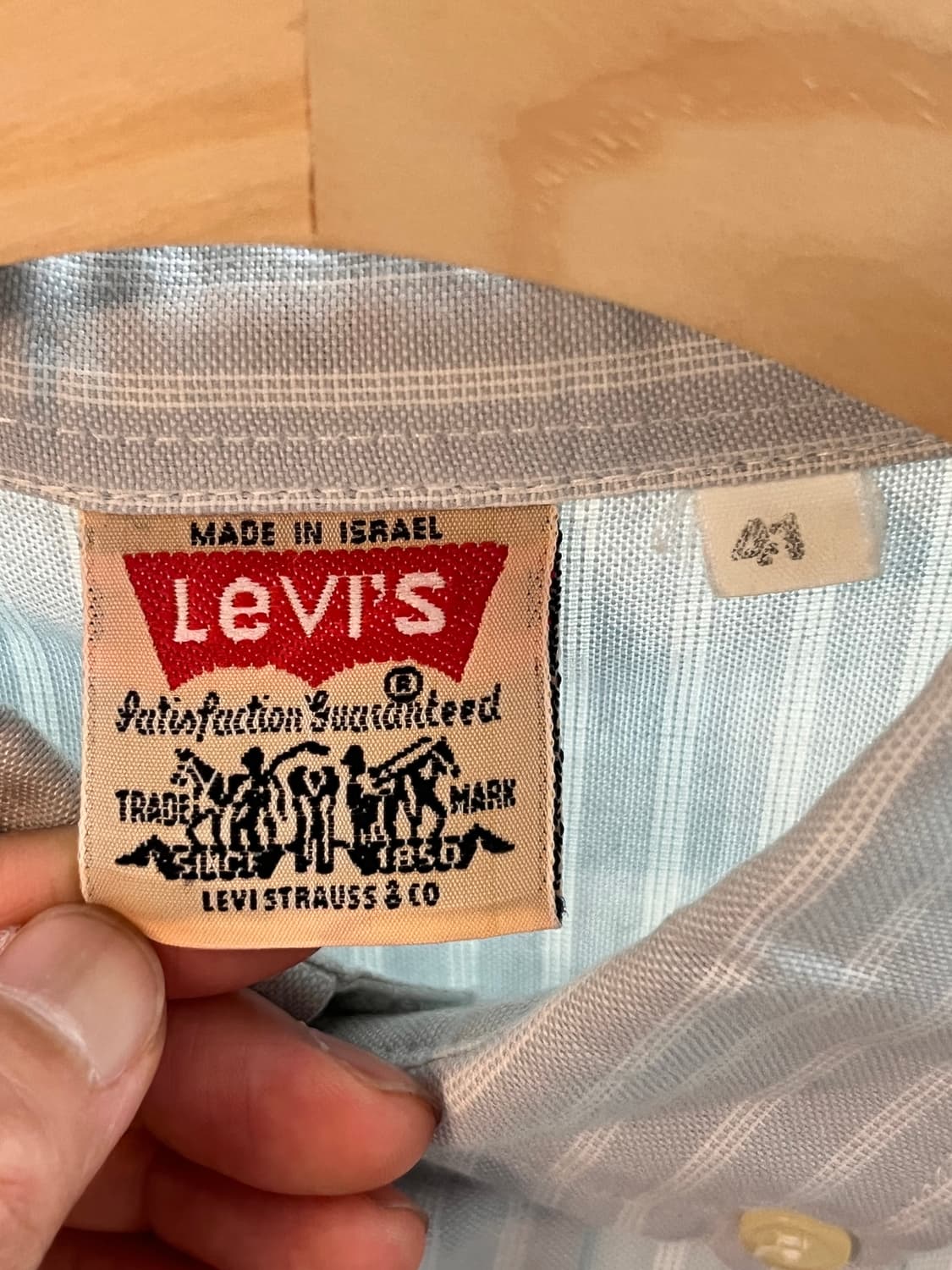 Levi’s 80‘s 스트라이프 반팔셔츠 / made in Israel 상품이미지5