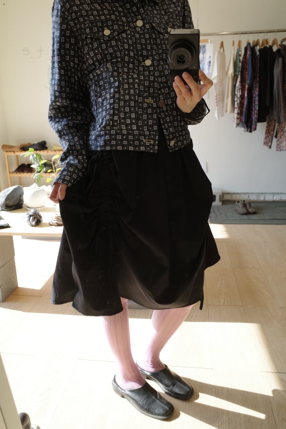 후드 셔링 원피스  상품이미지1