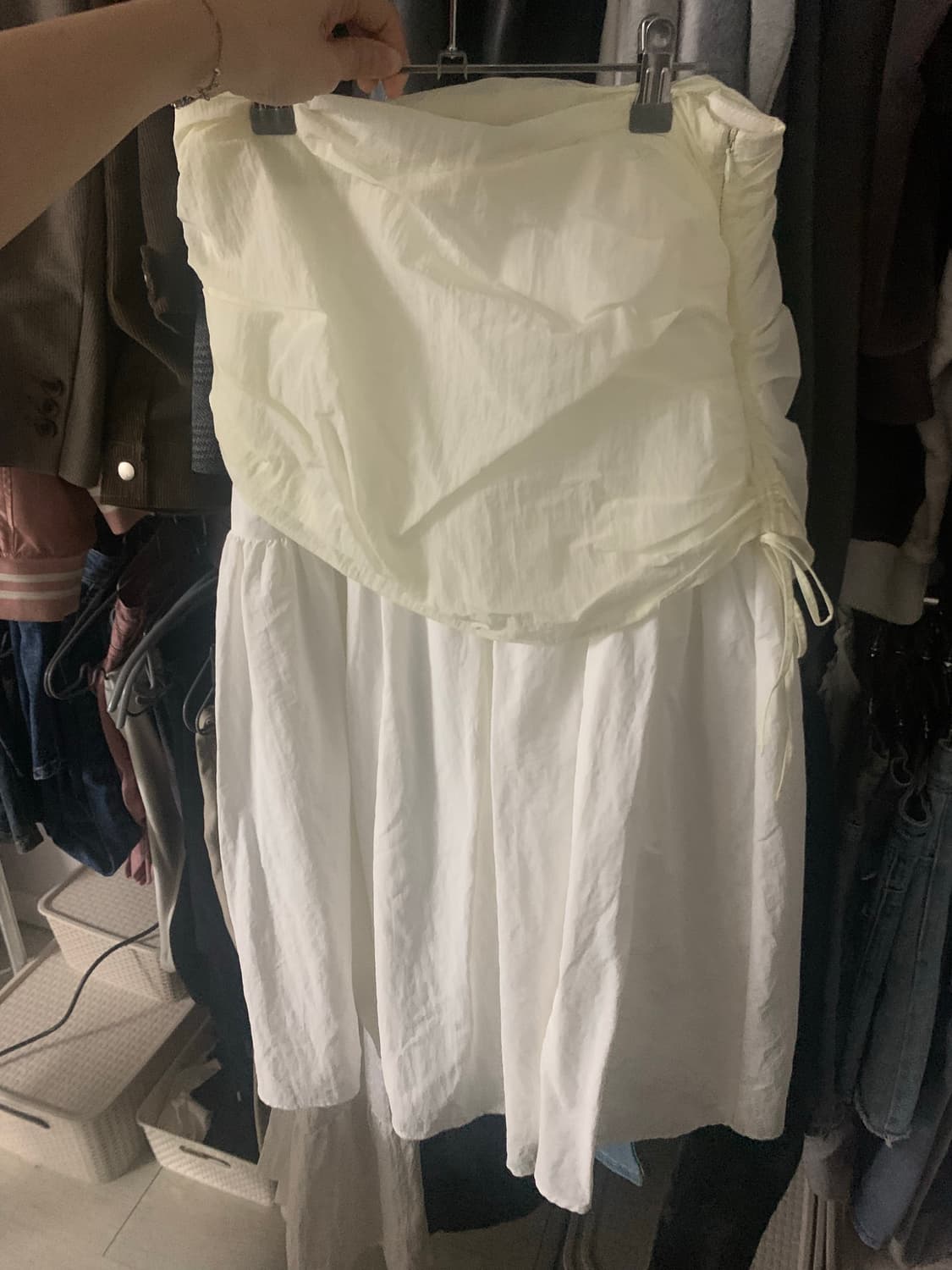 자라 화이트 롱스커트 s 상품이미지1