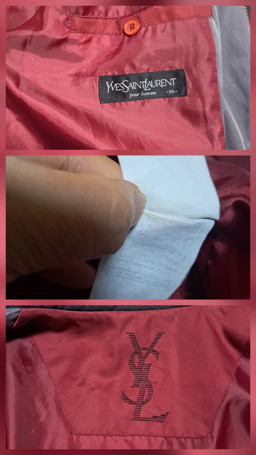 정품 입생로랑 YSL 빈티지 자켓 블루종 집업 점퍼 95 상품이미지8