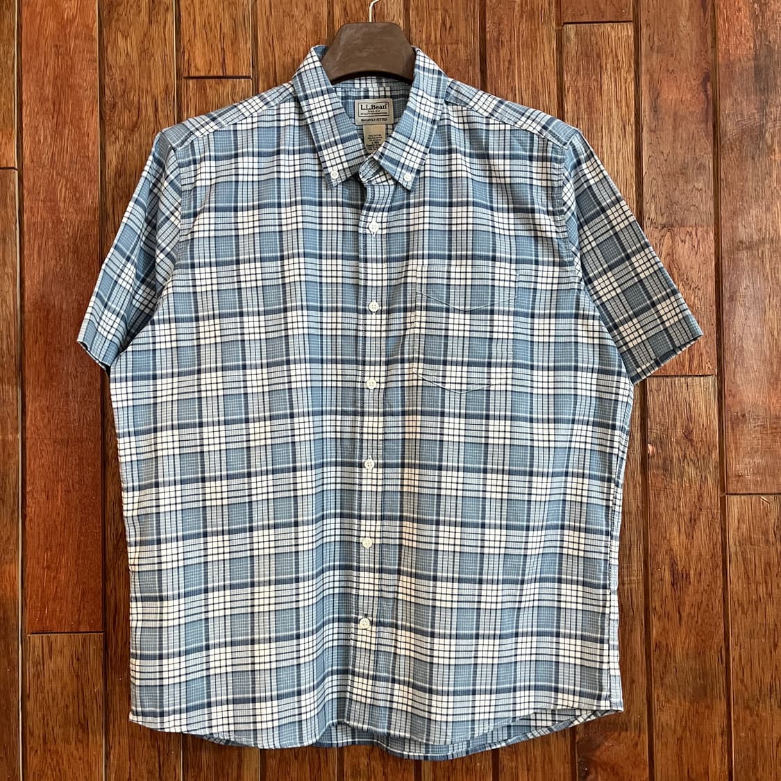 LLBean 블루체크 샤츠 상품이미지1