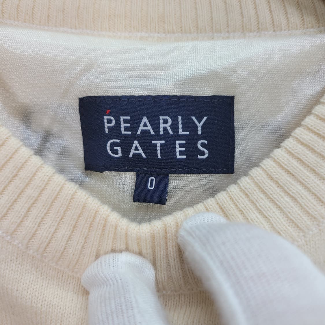 파리게이츠 골프 방풍 라운드넥 니트 스웨터 0사이즈 새상품급 상품이미지9