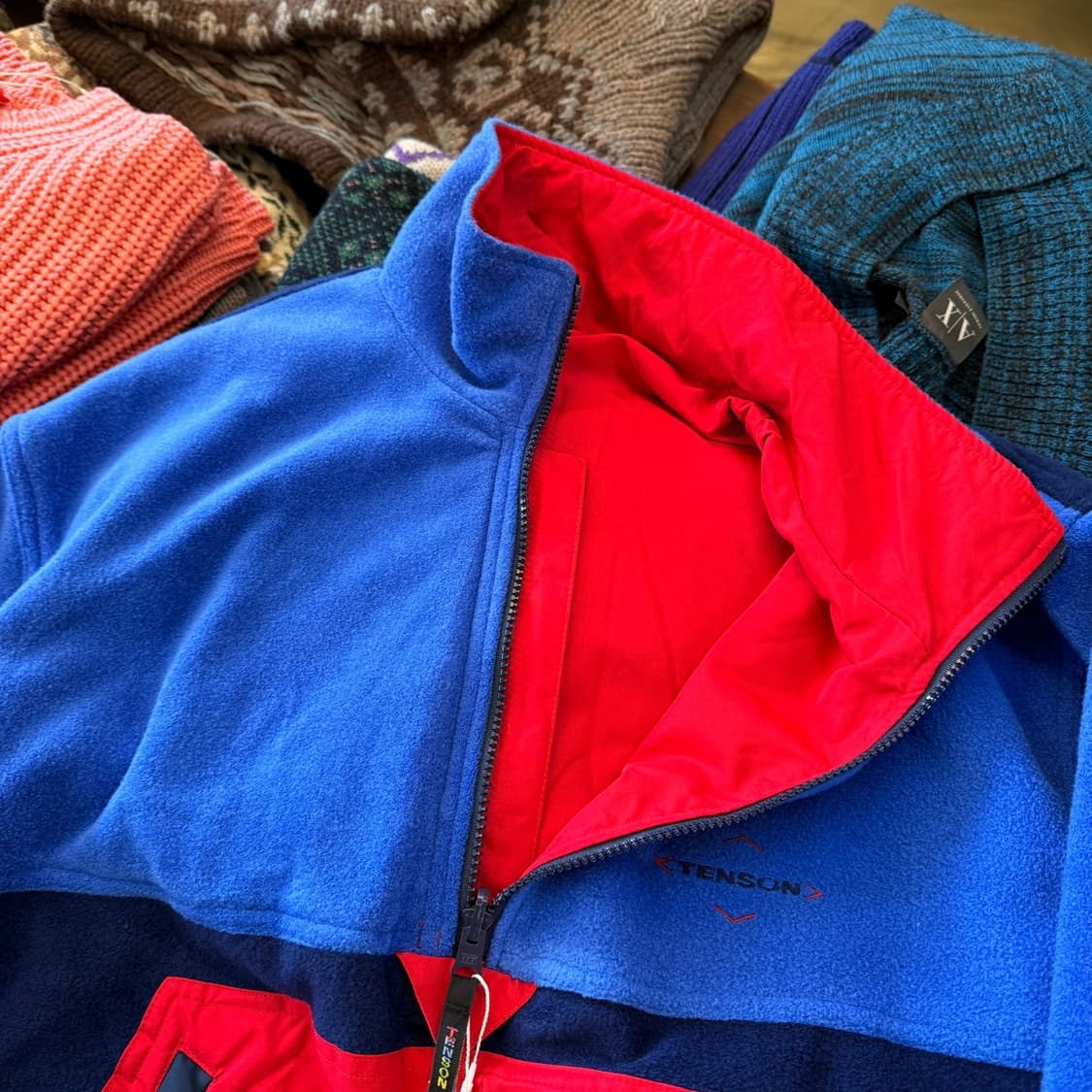텐슨 스웨덴 아웃도어 브랜드 플리스 나일론 리버서블 아노락 상품이미지6