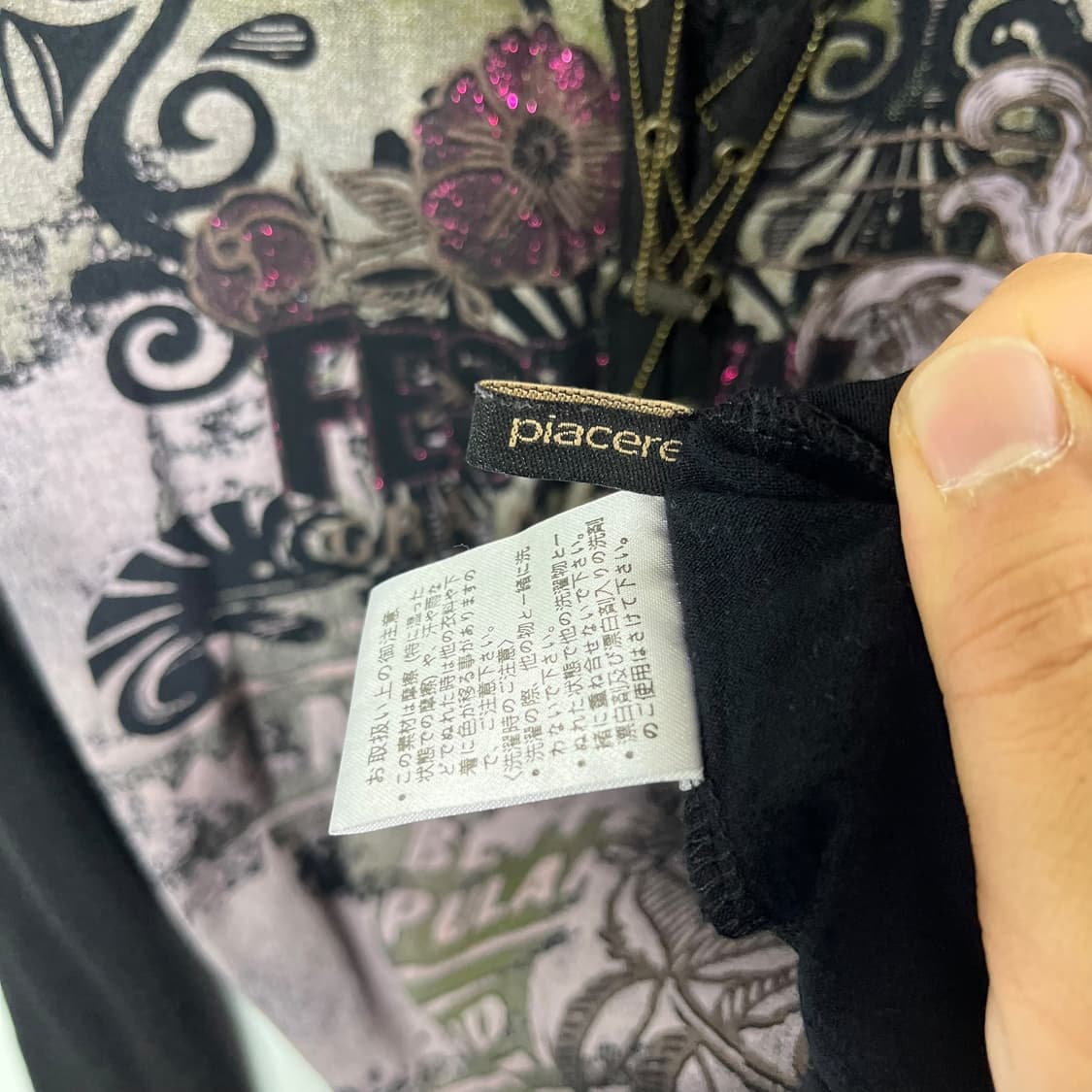[Piacere] 빈티지 펑크 아일렛 체인 롱슬리브 상품이미지5