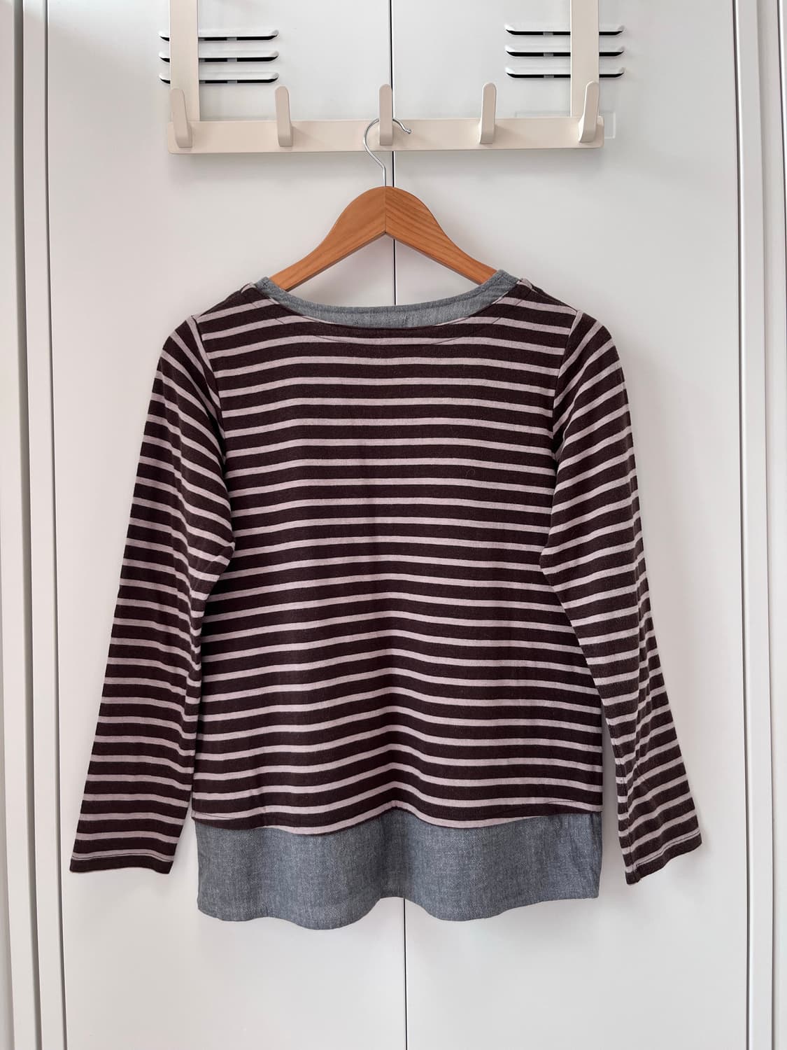 Cloundnine 줄무늬 셔츠 레이어드 티셔츠 상품이미지10