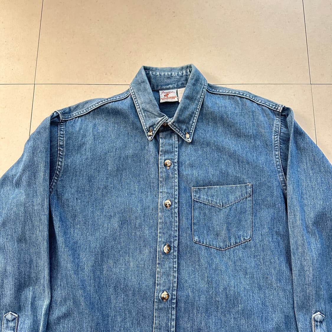 80s 빈티지 Prentiss 데님 셔츠 MADE IN USA 워크셔츠  상품이미지2