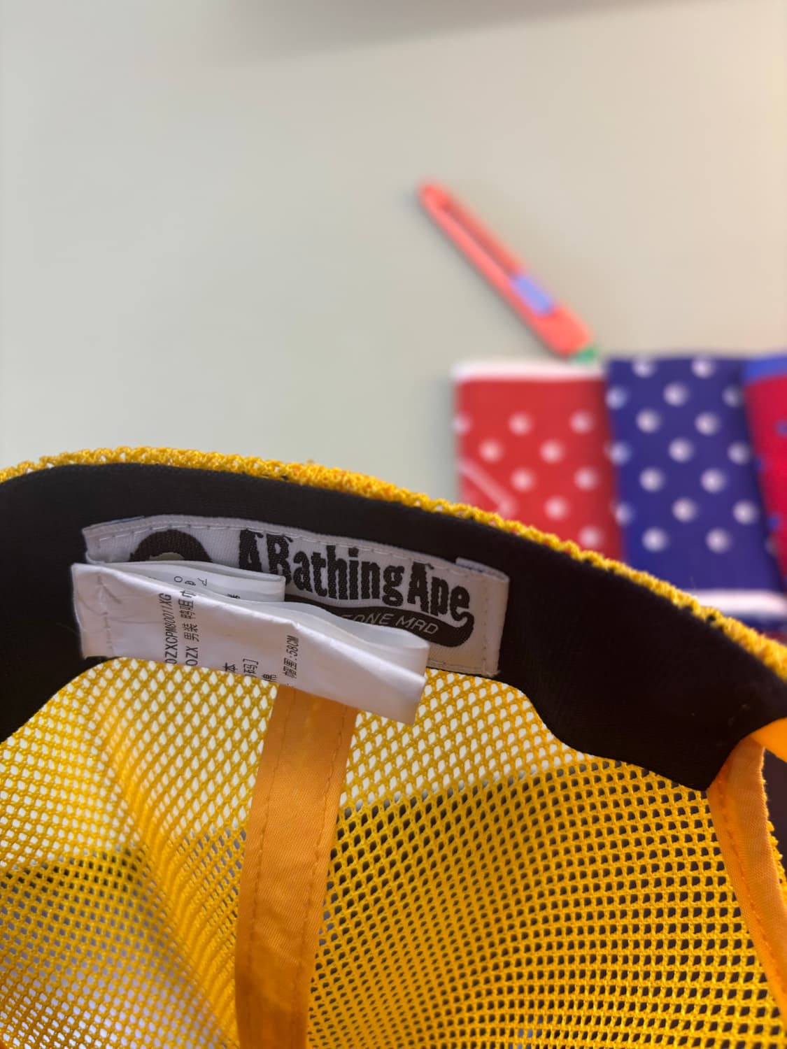 Bape trucker cap yellow 상품이미지3