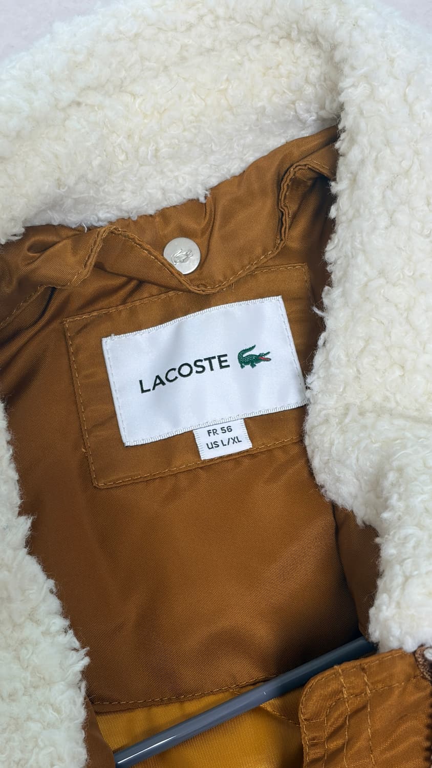 라코스테 양털카라 MA-1 항공잠바 XL 카멜 상품이미지2