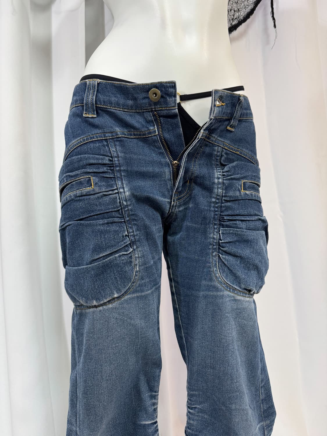 denim shirring pants 상품이미지2