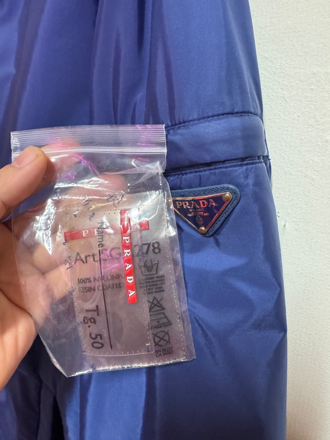 프라다 바람막이 블루 50 사이즈 상품이미지4