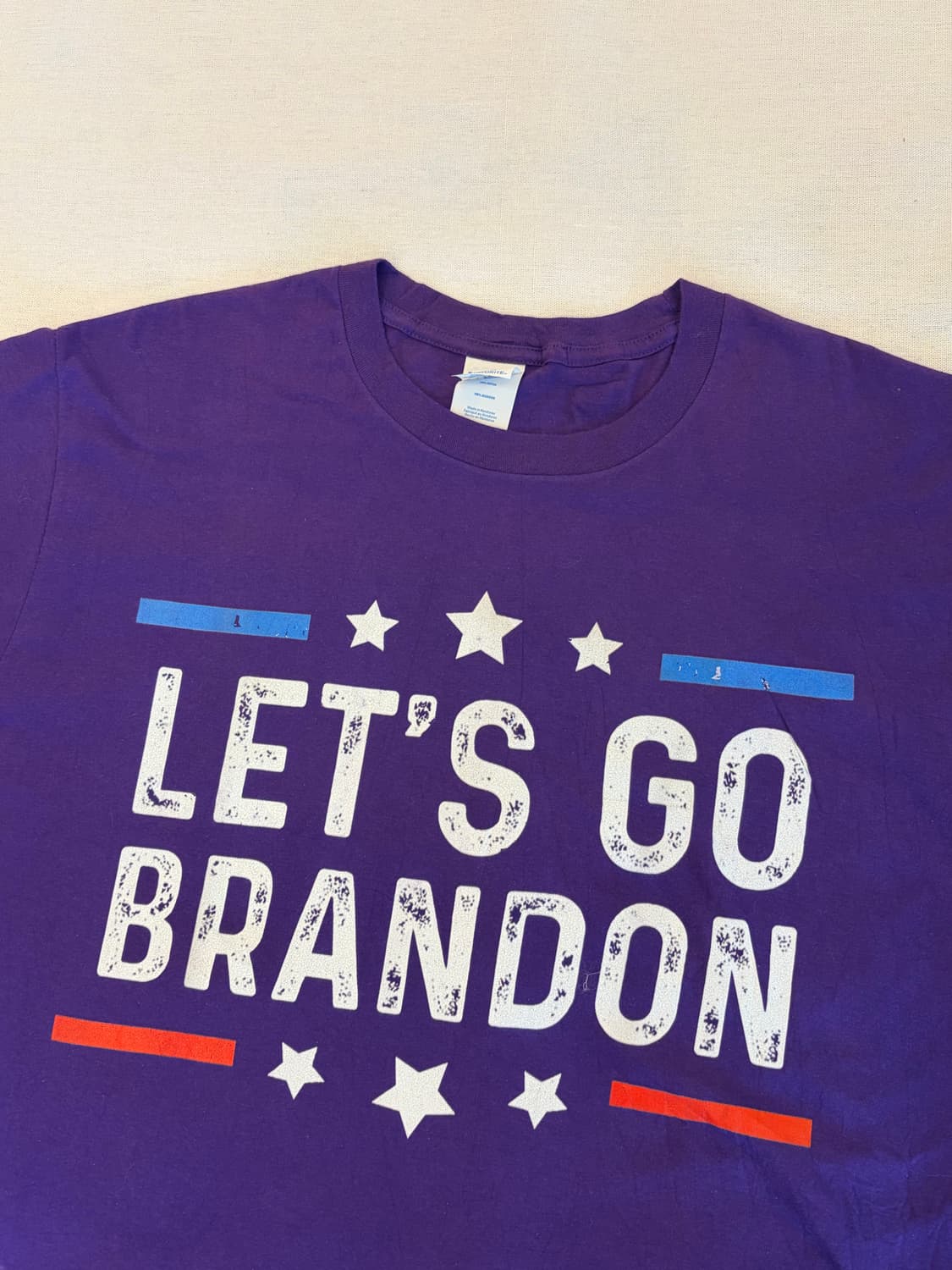 포트앤컴퍼니 퍼플 레츠고 브랜든 프린팅 반팔티 (XL) 상품이미지1