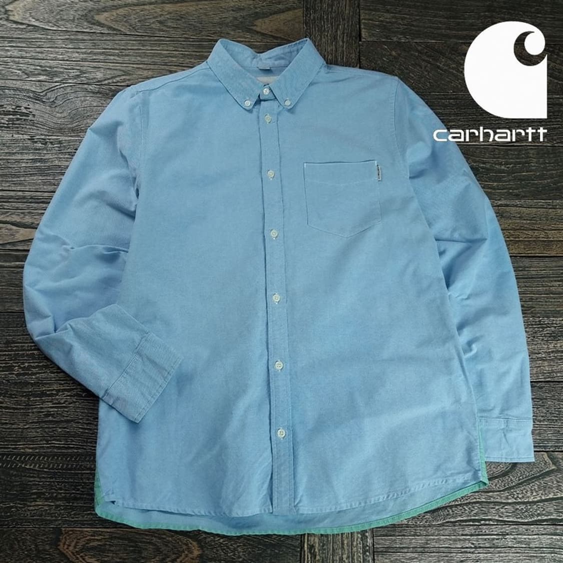[칼하트 윕] 뒷판 배색 옥스포드 셔츠 스카이 M19927 상품이미지1