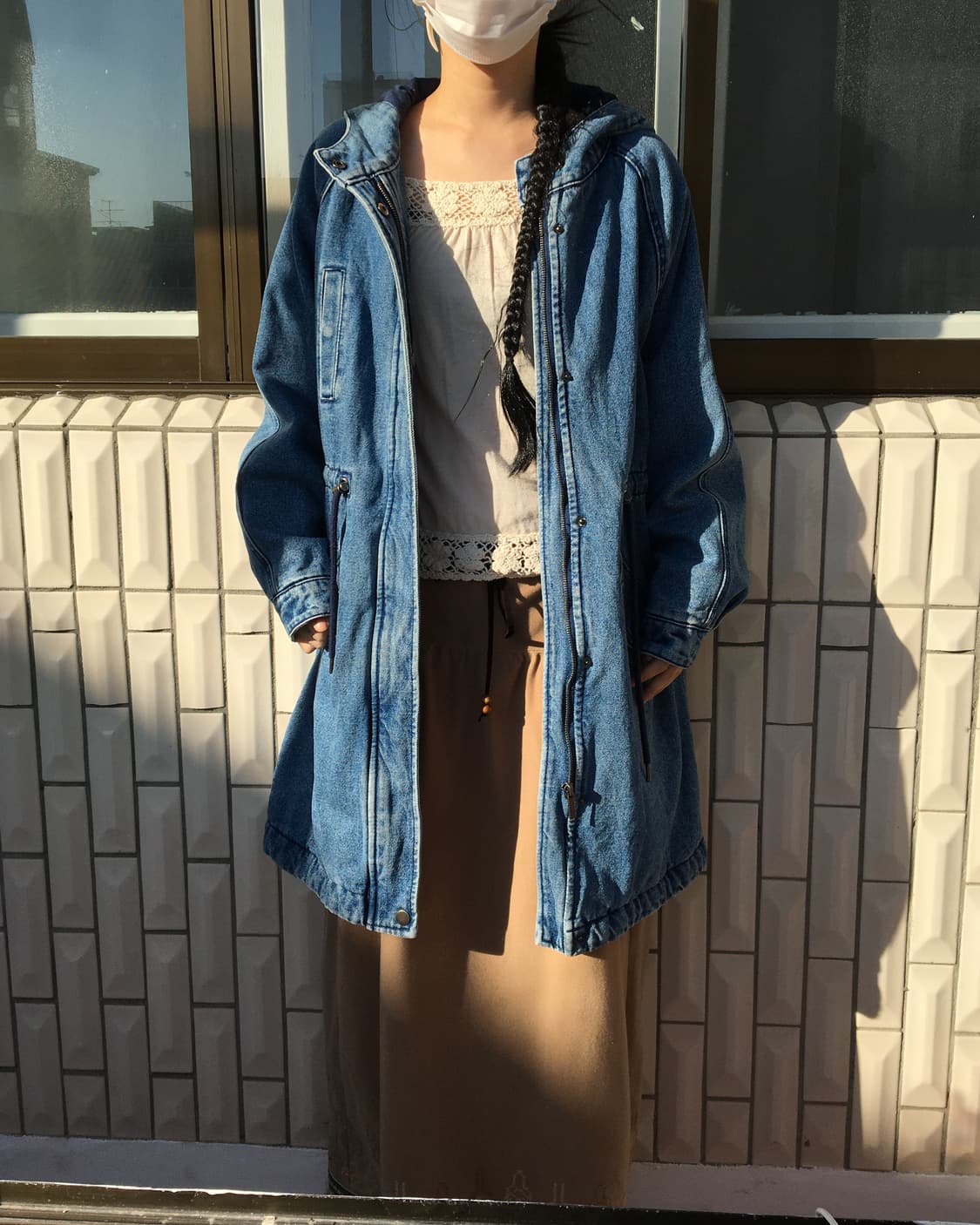 Bershka high neck denim filed jacket 상품이미지7