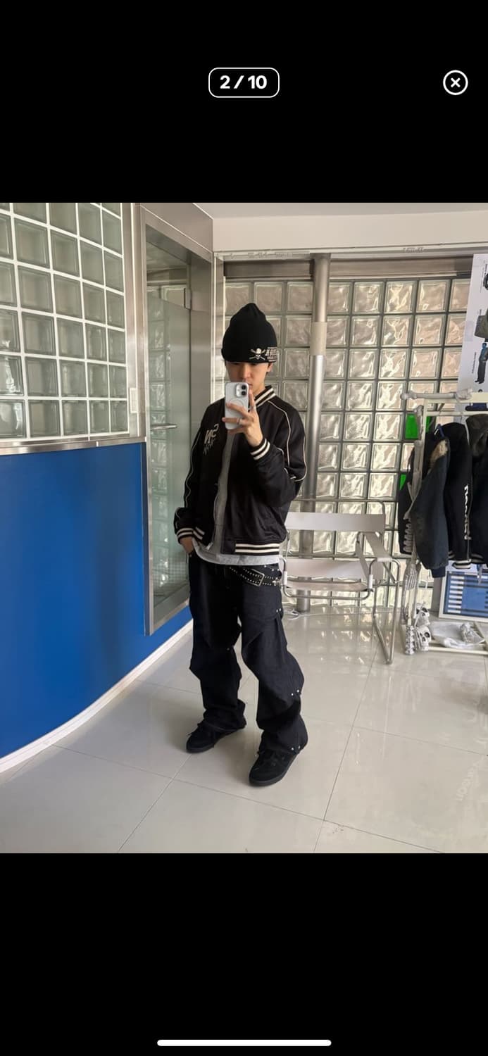 Gu X Undercover SATIN RIBBED BLOUSON 상품이미지1