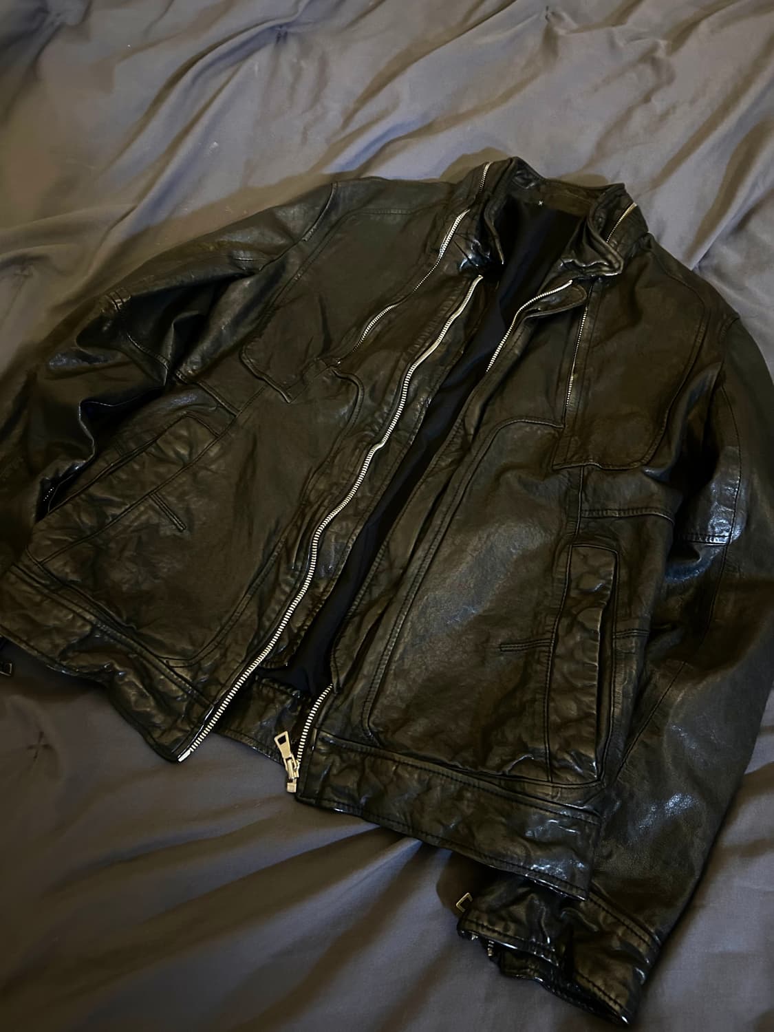 Sheep skin Leather Rider Type jacket 상품이미지1