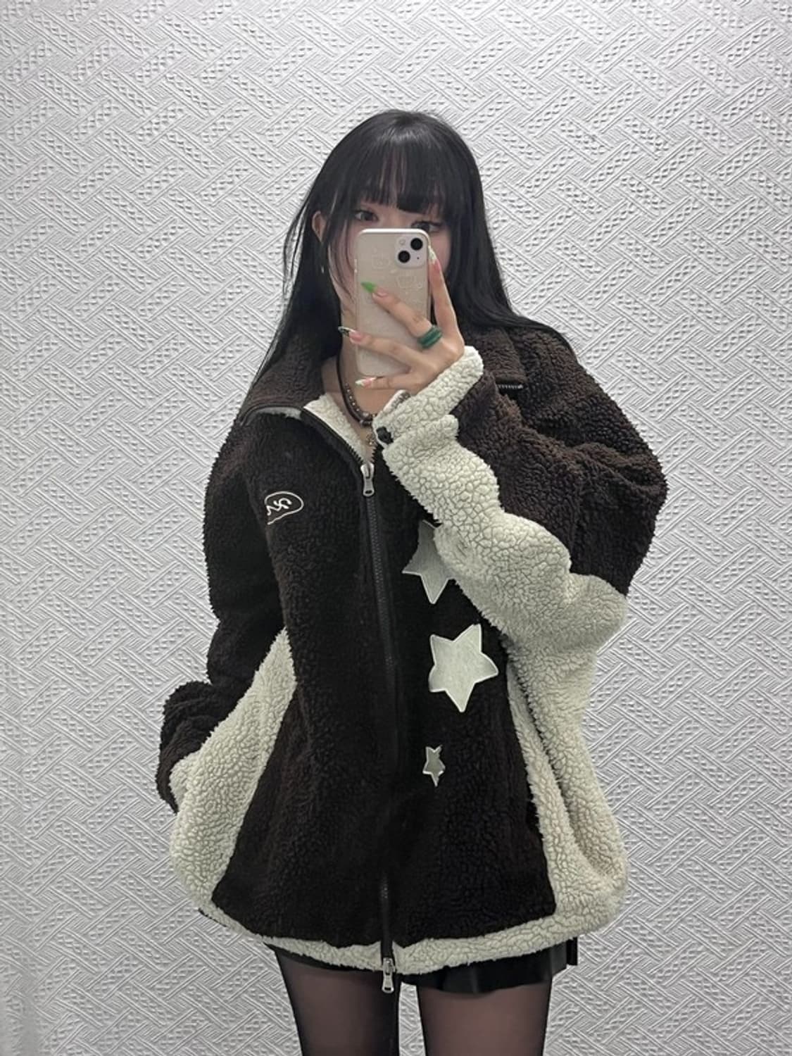 엑스톤즈 키치 Y2K 폭닥 슈팅스타 후리스 양털 자켓 L C08962 상품이미지2