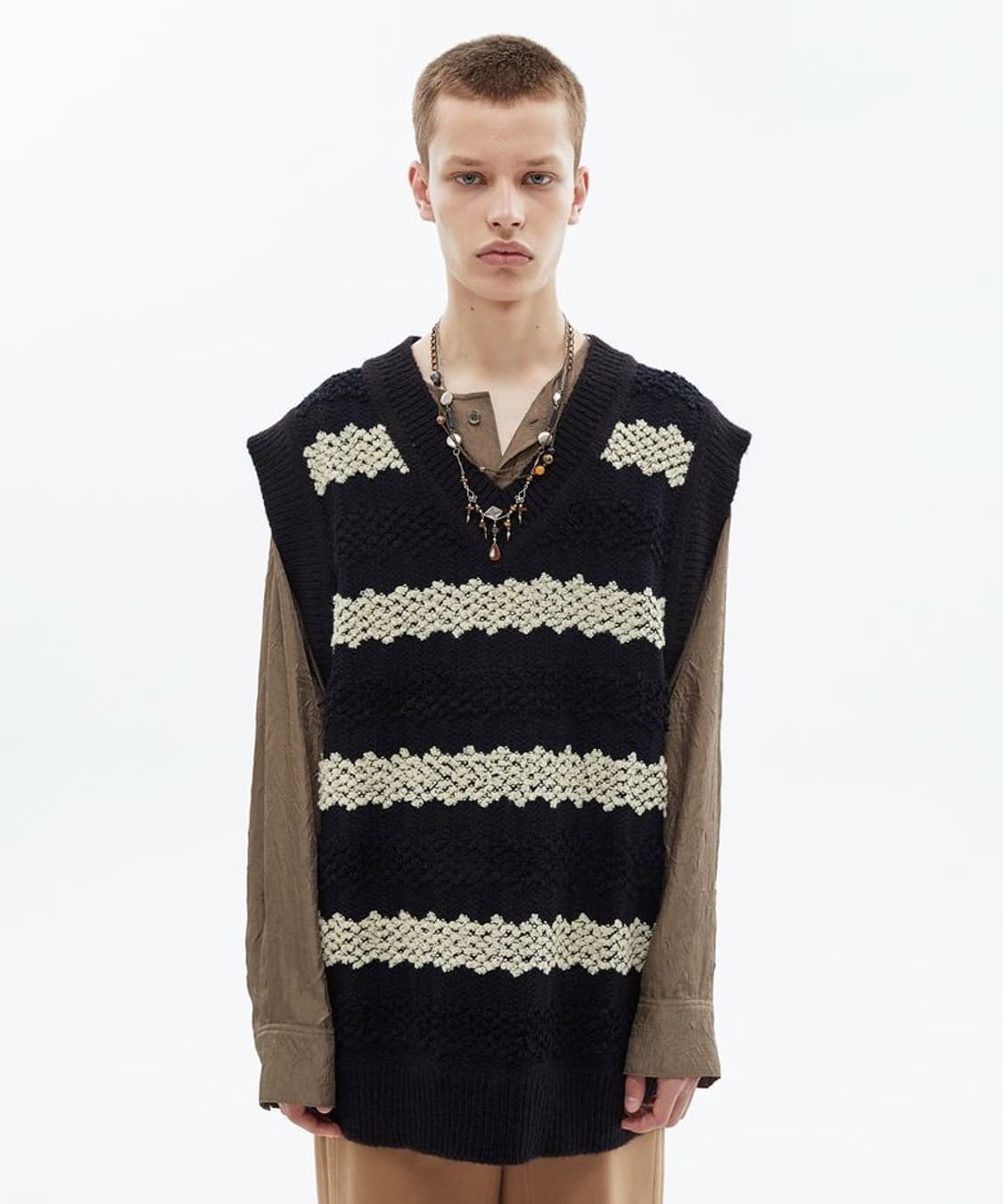 Hippie long vest black m 상품이미지1