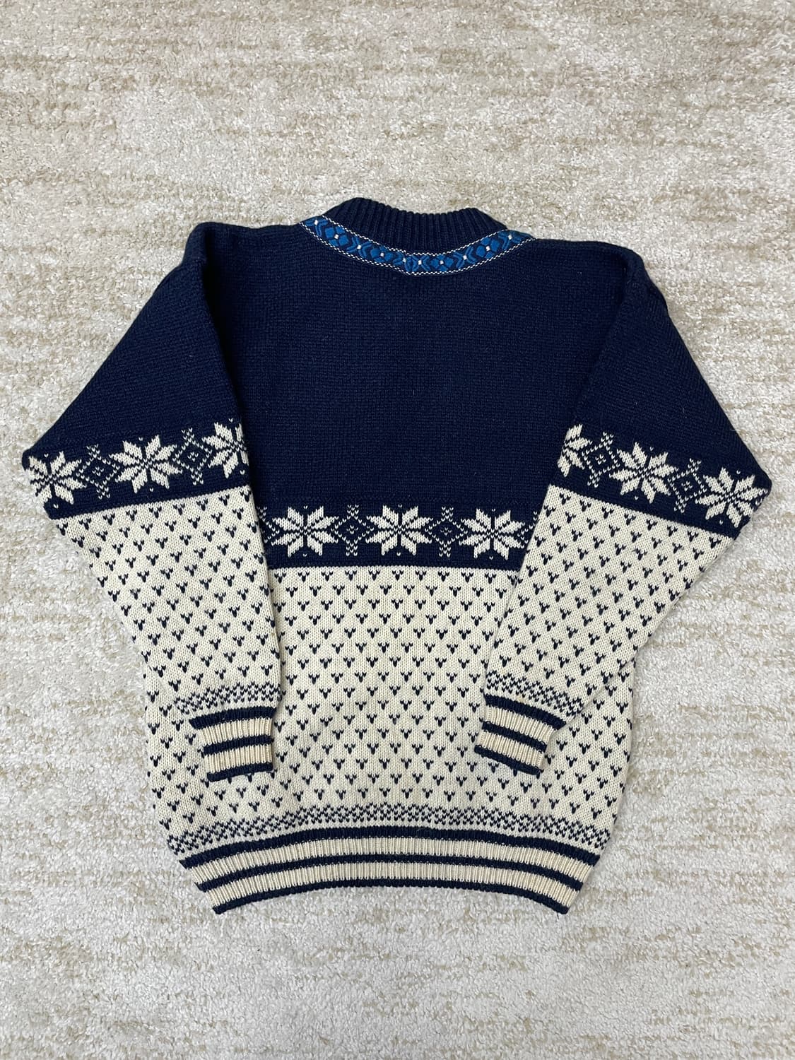 [S] 노르웨이 노르딕 울 메탈 후크 니트 100% Pure Wool 상품이미지1