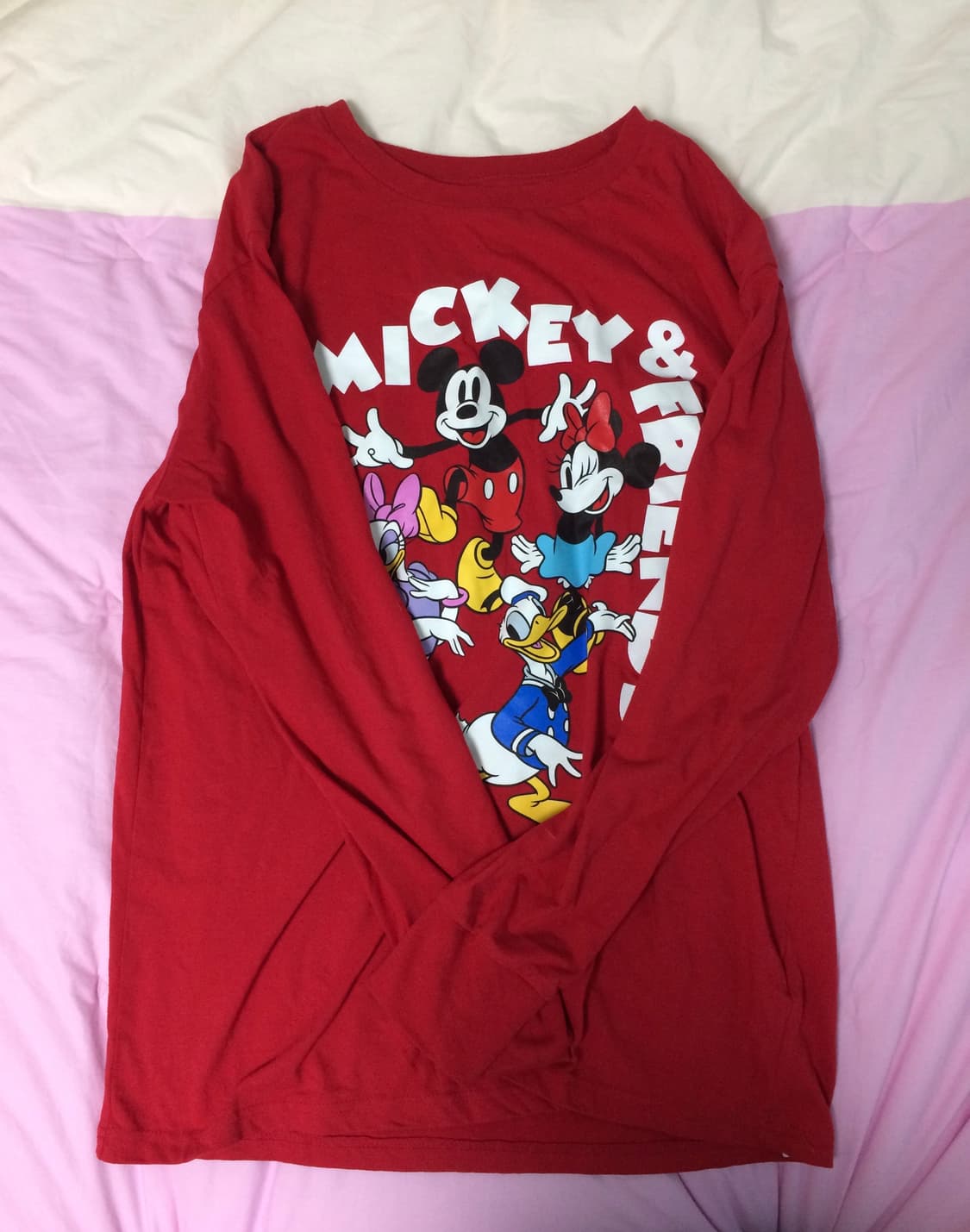 디즈니 레드 롱슬리브 🎶 상품이미지1