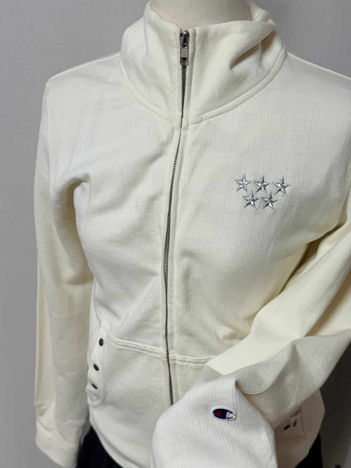 챔피온 y2k 아이보리 스타 집업 L 상품이미지3