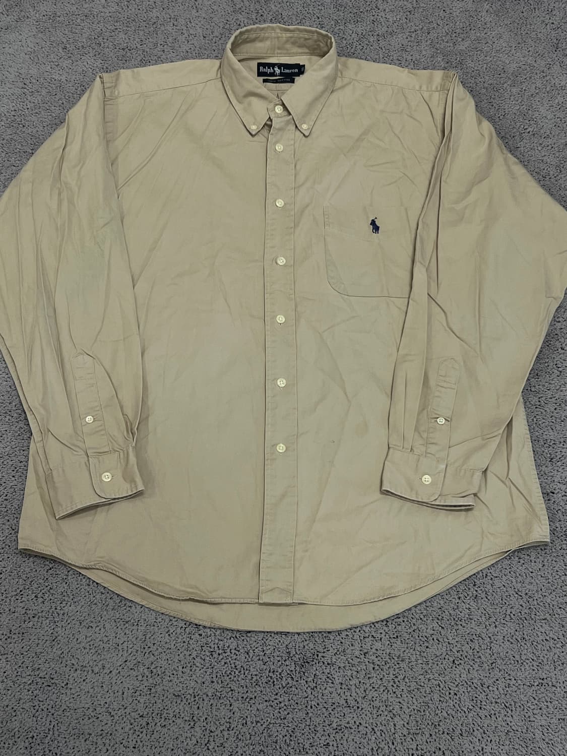 (105) 폴로 랄프로렌 원포켓 코튼 셔츠 베이지 상품이미지1