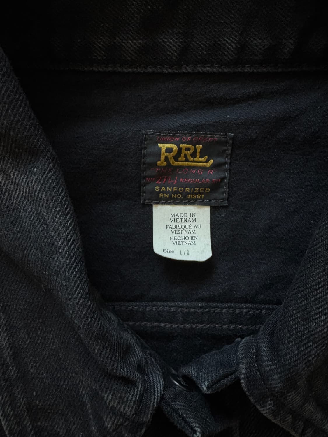 [L] 더블알엘 rrl lot271 블랙 새상품 상품이미지3